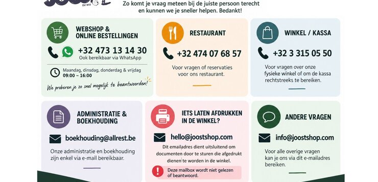 Hoe kan je ons bereiken? Vind hier de contactgegevens van de juiste afdeling.