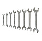 8-Piece Double Open-End Wrench Set – 6/7 to 20/22 mm – DIN 895