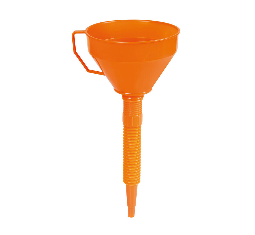 Flexibele trechter Ø160 mm – afneembare slang & stalen filter – voor voertuigonderhoud