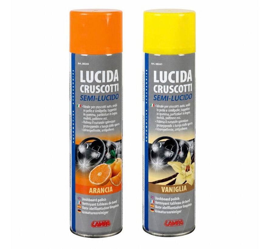 Lampa Dashboard Polish 400 ml – Semi-Gloss Finish – Vanilla or Orange