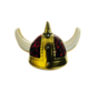 Viking Helmet Metal Pin – Danish Plush Pattern – approx. 3 x 2.5 cm