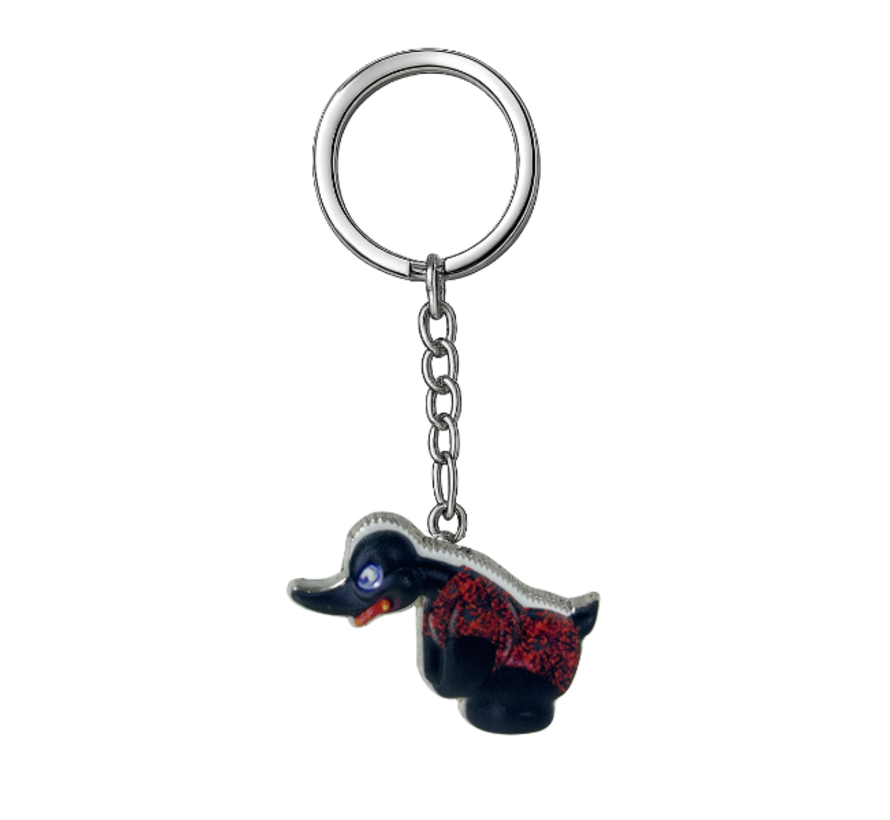 Angry Duck Keychain – with Danish plush shirt