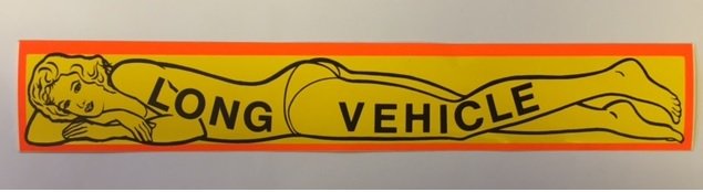 Sticker Long vehicle - maat: 34 x 5,5cm 