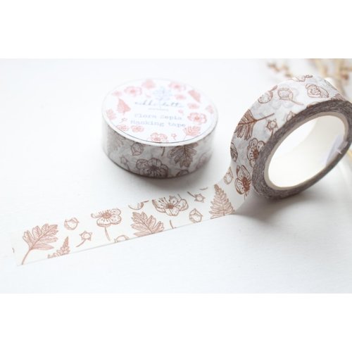 Nikki Dotti Washi Tape Flora Sepia