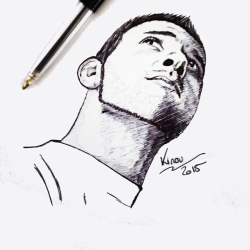 Art in a selfie - Illustration