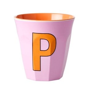 Rice Melamine beker Letter P Rozetinten