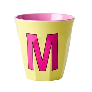 Rice Melamine beker Letter M Rozetinten