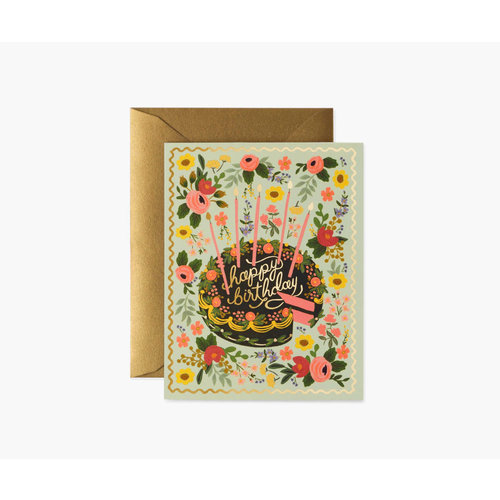 Rifle Paper Co. Verjaardagskaart Floral Cake