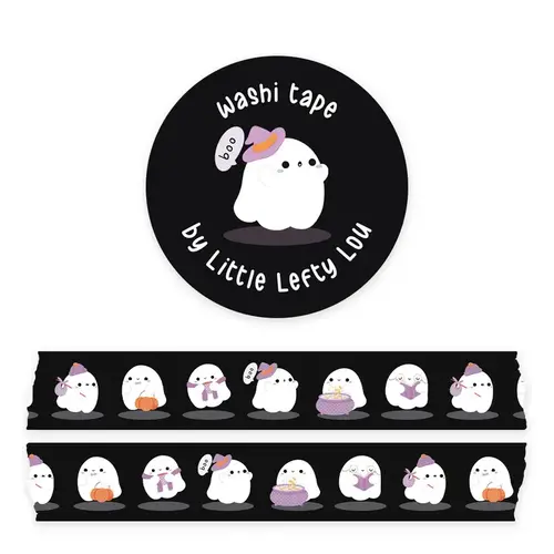 Little Lefty Lou Washi Tape Ghosts Black