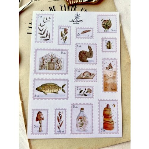 Nikki Dotti Stickervel Postage Stamps