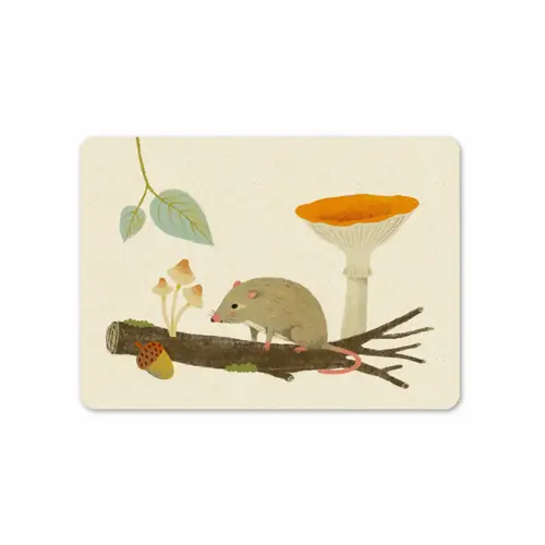 Illu-ster Ansichtkaart Mouse and Mushroom
