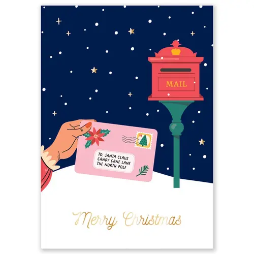 Little Lefty Lou Kerstkaart Christmas Mail for Santa