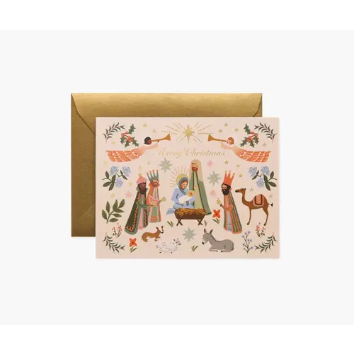 Rifle Paper Co. Kerstkaart Nativity Scene