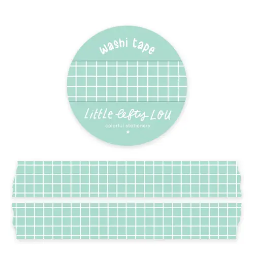 Little Lefty Lou Washi Tape Grid - Mint