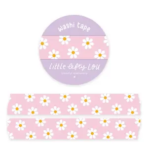 Little Lefty Lou Washi Tape Daisies - Pink