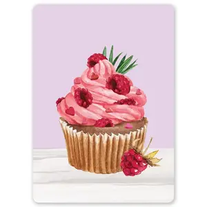 Little Lefty Lou Postkaart Raspberry Cupcake