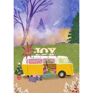 Studio LaWiene Kerstkaart Camper Joy