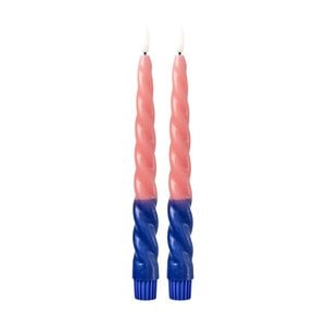 Rice Set LED-kaarsen  Navy Blue & Cute Coral