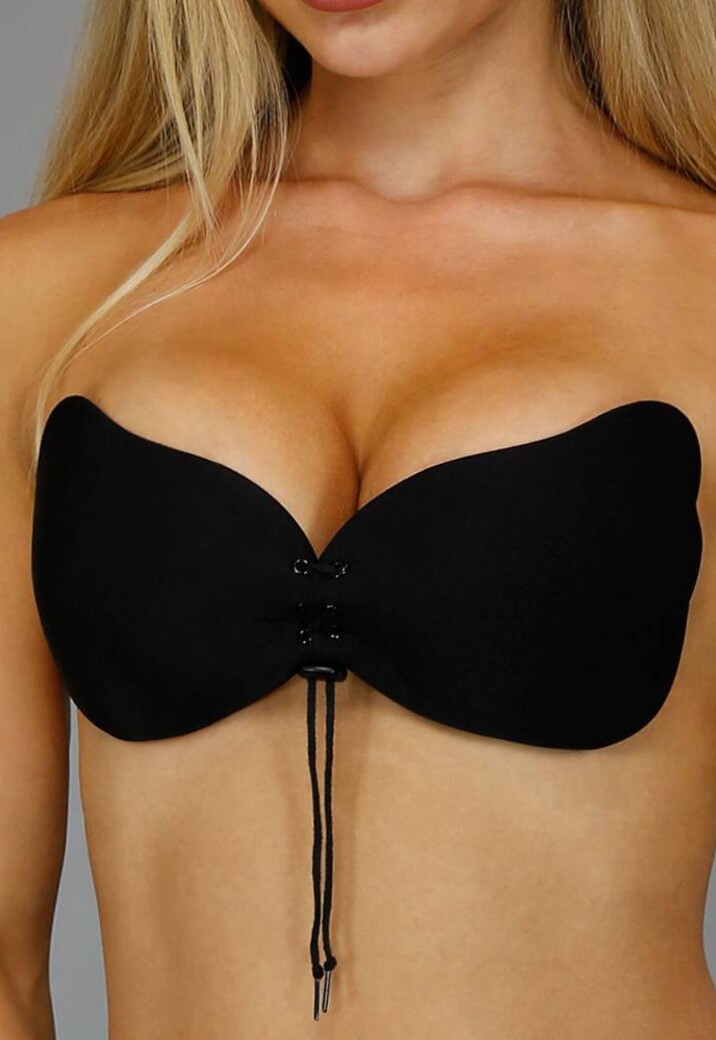 Strapless Ultra Push-Up Invisible Bra Zwart
