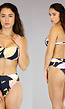 Multicolor High Waist Bandeau Bikini