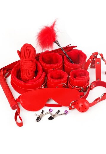 Luxe Rode Lederlook Bondage Set