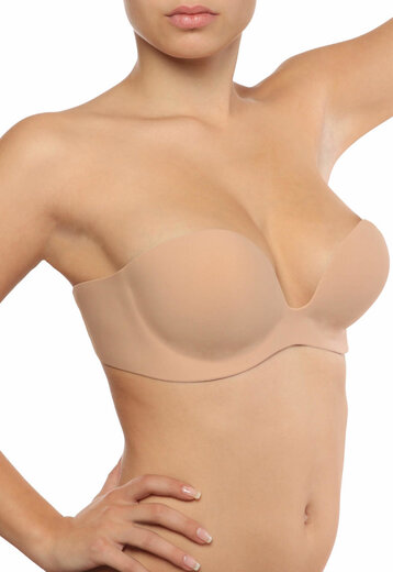 Nude Zelfklevende Siliconen Push-Up BH