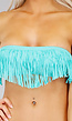 Aqua Bandeau Bikini met Franje