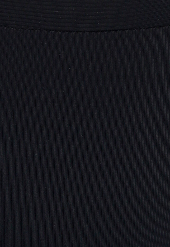 Zwarte High Waist Rib Bikini - Top