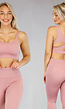 Roze Sport Top met Gekruiste Banden