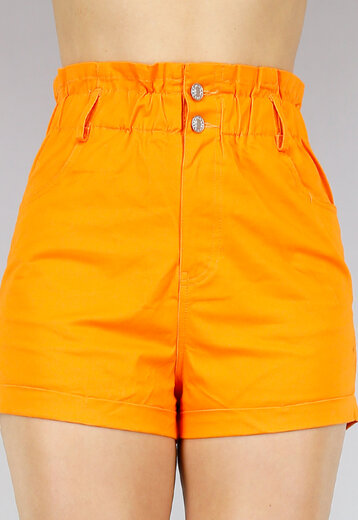 BF2023 Oranje High Waist Paperbag Short