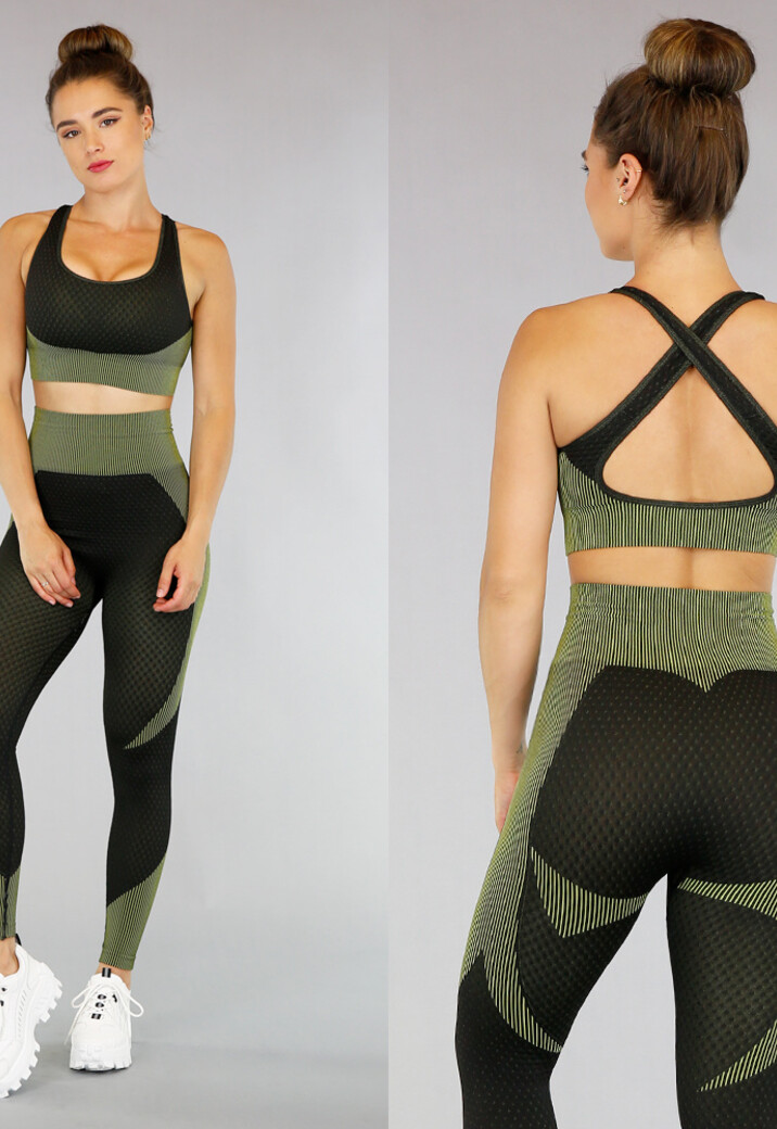 Zwart Sportsetje met Patronen