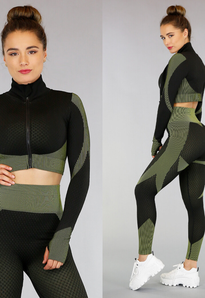 Zwart Sportvestje met Patronen