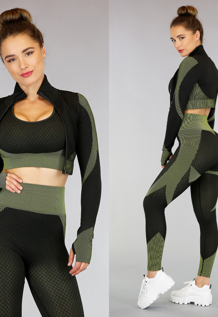 Zwart Sportvestje met Patronen