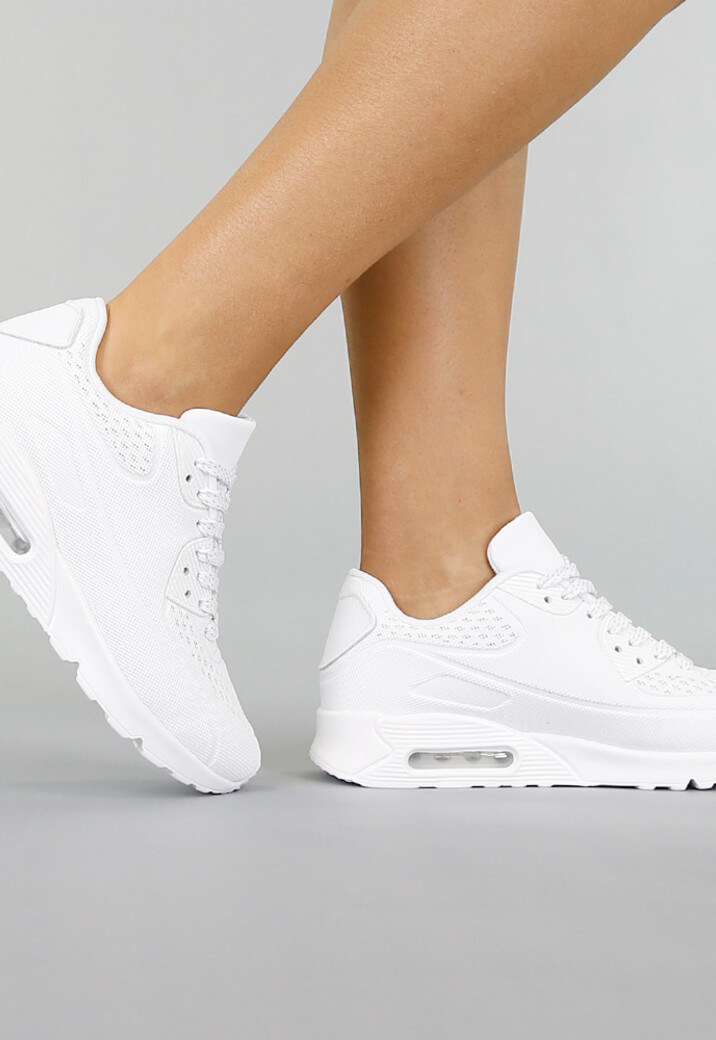 Witte Sneakers met Lucht Zool