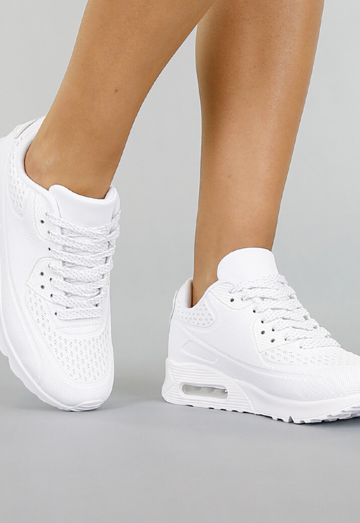 Witte Sneakers met Lucht Zool