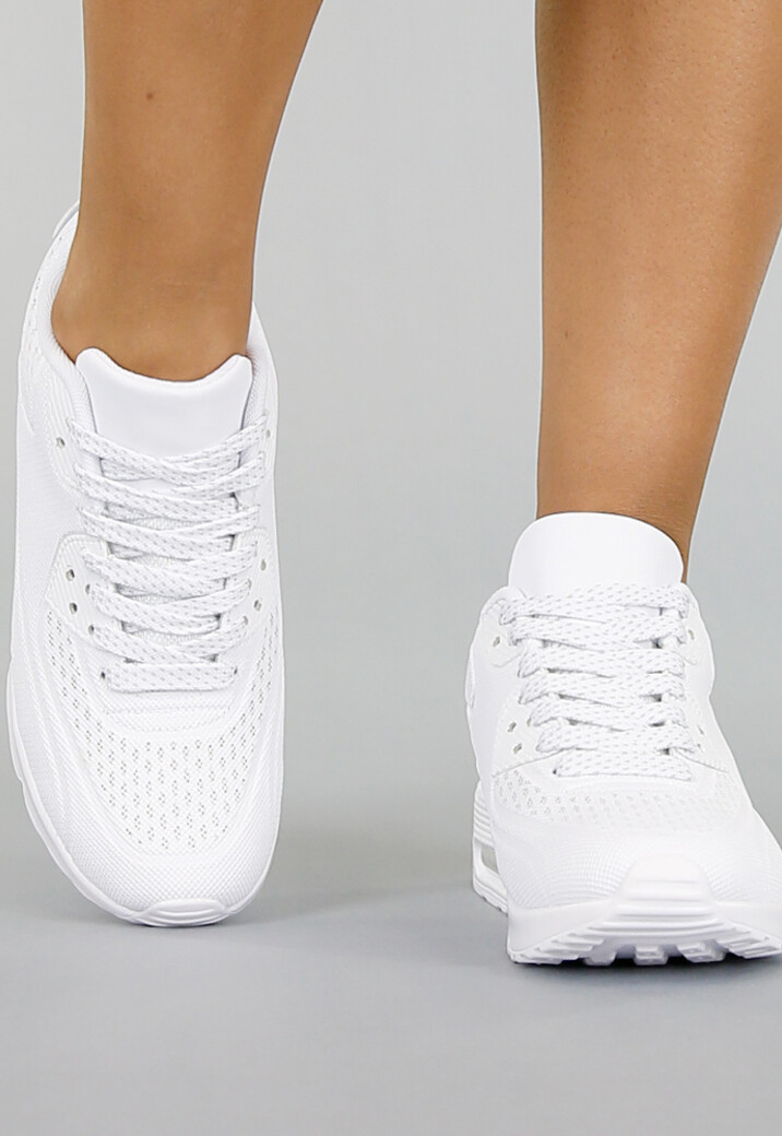 Witte Sneakers met Lucht Zool