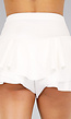 Geplooide Witte Skort