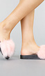 BF2023 Slippers met Roze Gemêleerd Bont