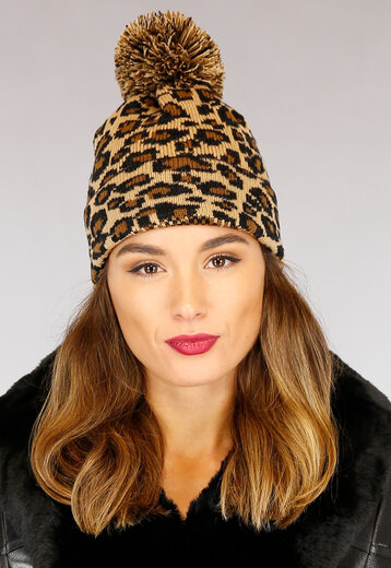 BF2023 Leopard Muts met Pompon