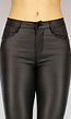 Zwarte Lederlook Push-Up Broek