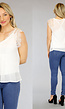 Tweedelige Loose-Fit Top met Kanten Details Wit