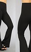 Tall Zwarte Elastische Flared Broek met Wijde Pijpen