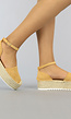 BF2023 Camel Boho Espadrilles met Plateau