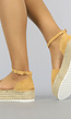 Camel Boho Espadrilles met Plateau