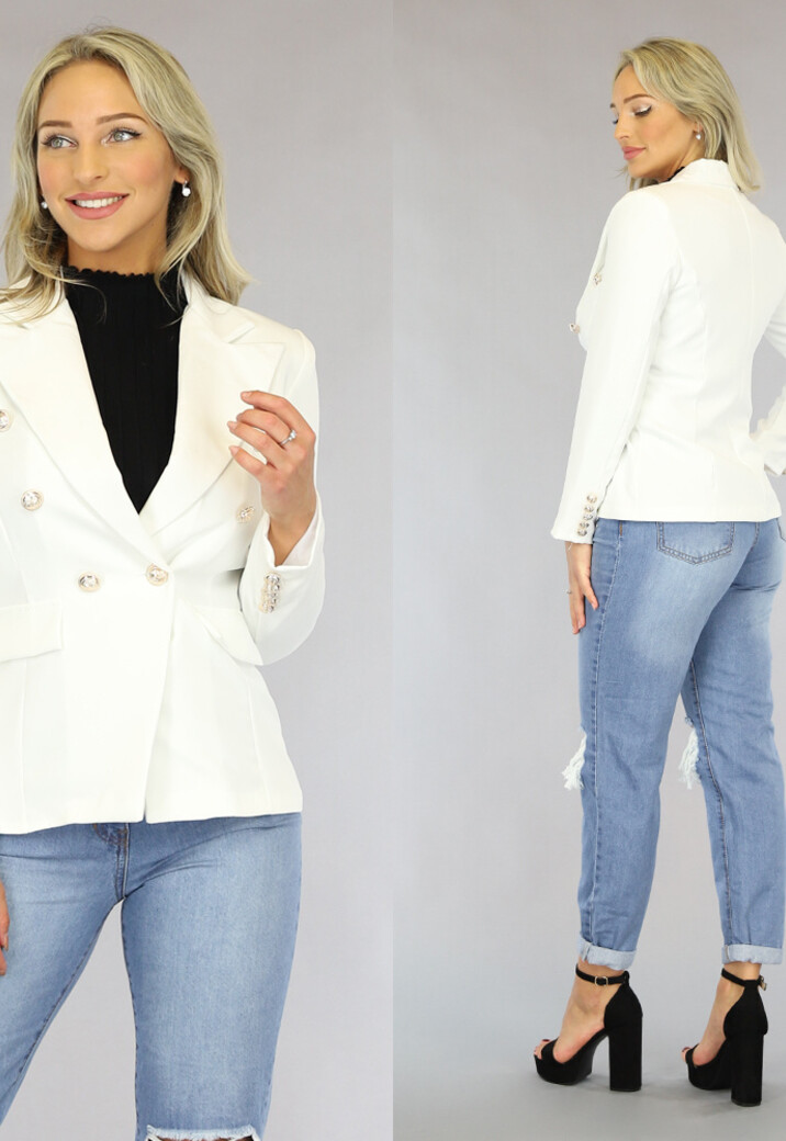 Witte Button Blazer