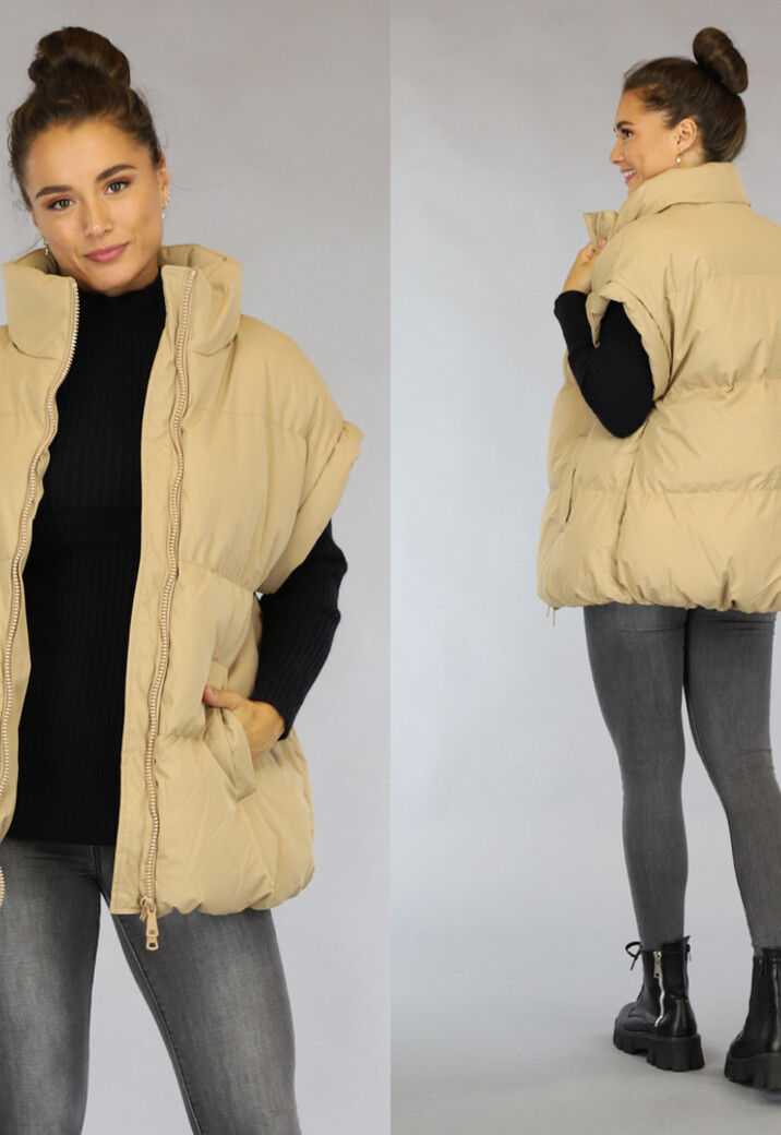 Oversized Bodywarmer Camel