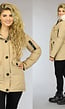 Camel Gewatteerde Parka met Beige Imitatiebont