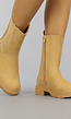 Camel Lederlook Chelsea Boots