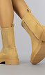 Camel Lederlook Chelsea Boots