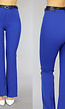 Blauwe Pantalon met Wijde Pijpen en Riem